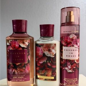 Bath & Body Works Covered in Roses Body Wash Set - Red and Pink
